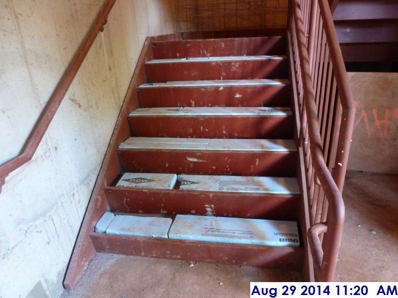 Installed insulation board at Stairs -5 (800x600)